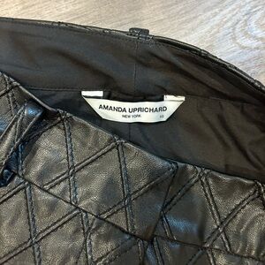 Amanda Uprichard Brooklyn Faux Leather Mini Skirt